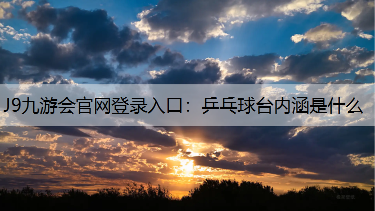 J9九游会官网登录入口：乒乓球台内涵是什么